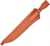 Ножны из натуральной кожи (I) для финского ножа с лезвием 27 см - Ножны с рукояткой вид с тыльной стороны