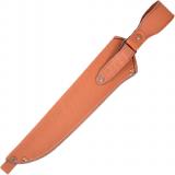 Ножны из натуральной кожи (I) для финского ножа с лезвием 25 см - Ножны с рукояткой вид с тыльной стороны