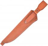 Ножны из натуральной кожи (I) для финского ножа с лезвием 23 см - Ножны с рукояткой вид с тыльной стороны
