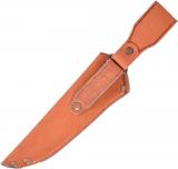 Ножны из натуральной кожи (I) для финского ножа с лезвием 17 см - Ножны с рукояткой вид с тыльной стороны